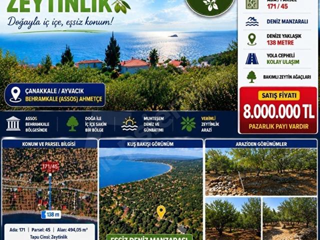 ROTADAN ASOS AHMETÇEDE DENİZ MANZARALI 494 m ZEYTİNLİK