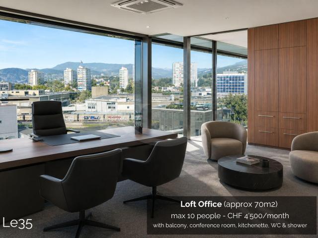 Route des Jeunes 35, Loftbüro | Charakteristische Executive Suite