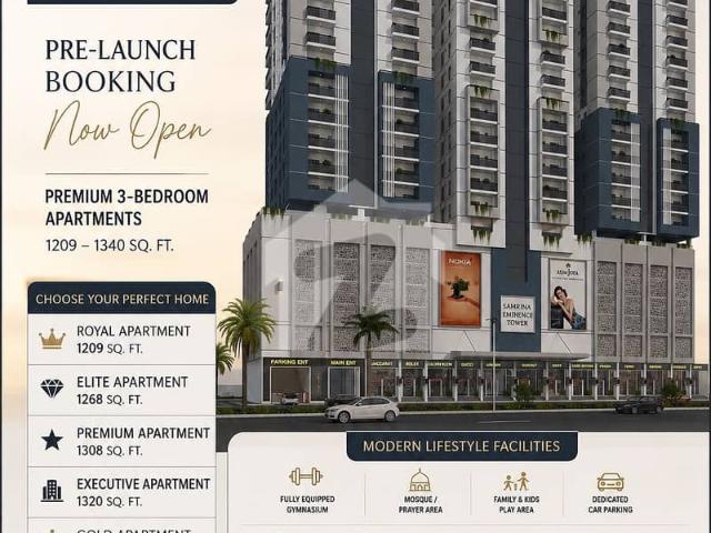 Royal 3 Bed Apartment | 1209 Sq. Ft. Pre Launch Booking | Samrina Eminence Tower