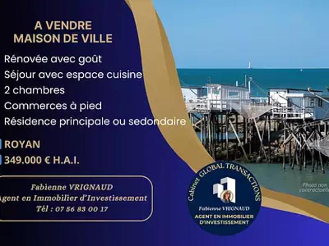 Royan 17200 Achat / Vente maison 3 pièces t3