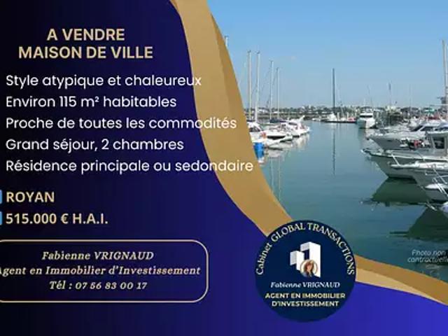 Royan 17200 Achat / Vente maison 3 pièces t3