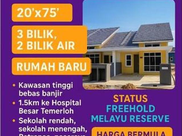 RUMAH TERES 1 TINGKAT BARU Taman Kenari Temerloh