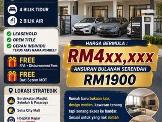 Rumah Teres 1 Tingkat Klang Kapar
