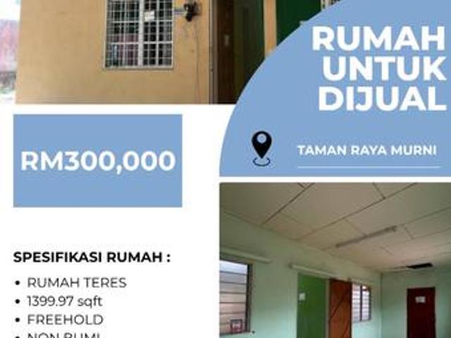 Rumah Teres untuk dijual TAMAN RAYA MURNI