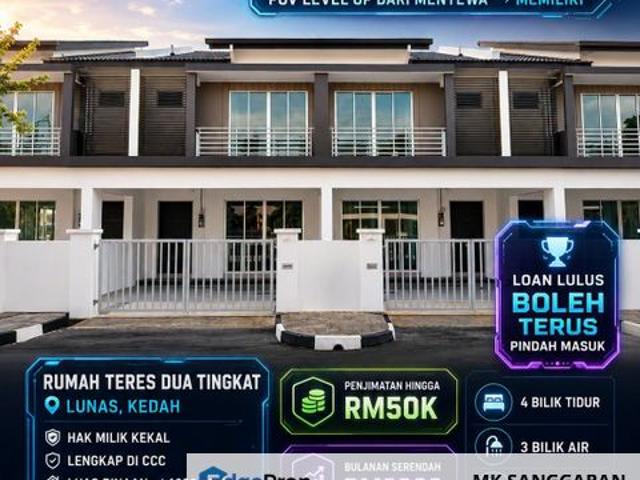 Rumah Teres Dua Tingkat Di Lunas