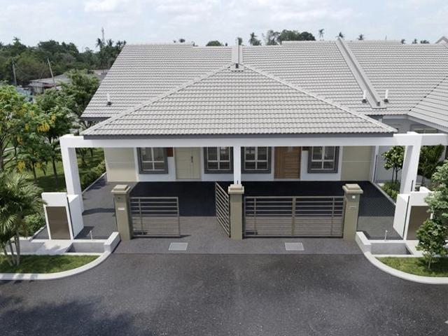 Rumah Teres Setingkat Baru Di Bukit Rambai Bulanan Dari RM1400 Sahaja