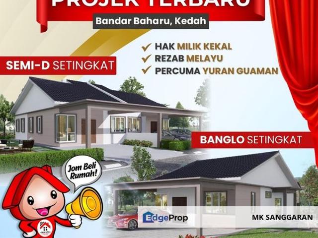 Rumah Berkembar Setingkat di Bandar Baharu, Kedah