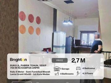 Rumah dijual di Medan Barat, Medan