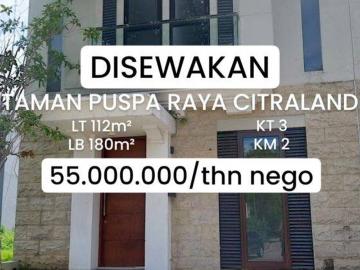 Rumah disewa di Citraland, Surabaya