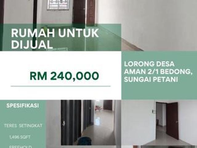 Rumah Harga Mampu Milik Masih Ada Lorong Desa Aman 21 Bedong