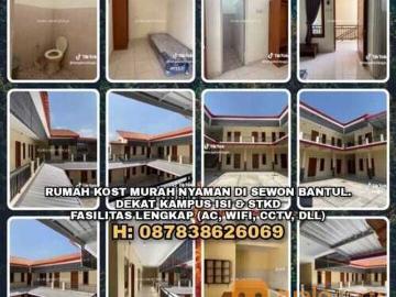 RUMAH KOST MURAH NYAMAN DI SEWON BANTUL. DEKAT KAMPUS ISI & STKD. FASILITAS LENGKAP