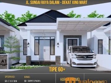 Rumah Modern Minimalis Type 65 Jalan Sungai Raya Dalam