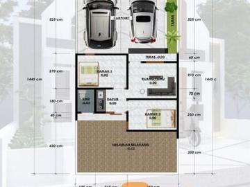 Rumah Pesan Bangun 50 meter dari Jl.Jogja Solo di Prambanan