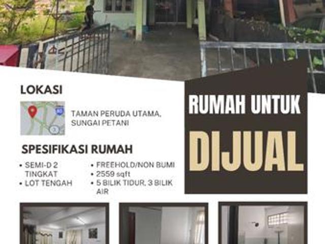 Rumah SemiD 2 Tingkat Untuk DIjual TAMAN PERUDA UTAMA