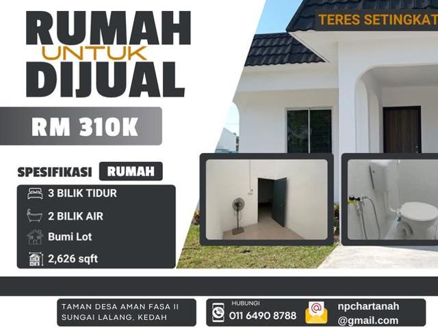 Rumah Siap Renovate Taman Desa Aman Fasa II Sungai Lalang Kedah