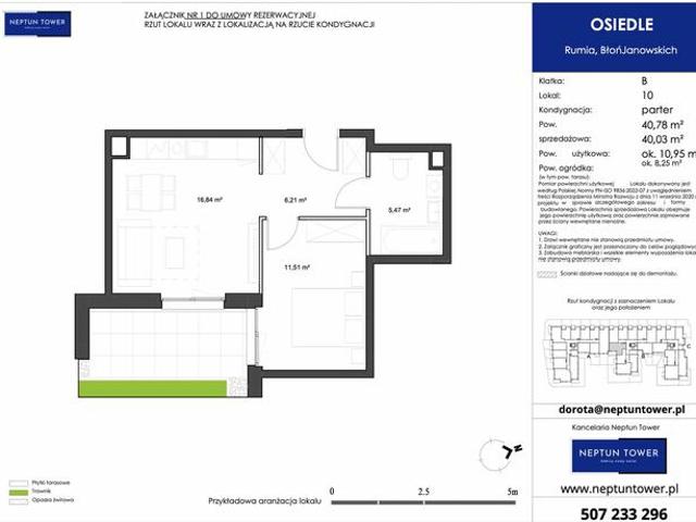 RUMIA | Nowoczesne 2 Pokoje z Prywatnym Ogródkiem 40,03 m²