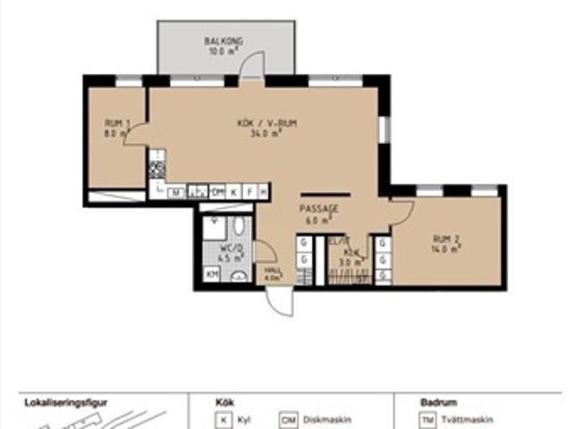 Rubingatan, 74 m2, 3 rum, 12 998 kr, Västerås, Västmanland