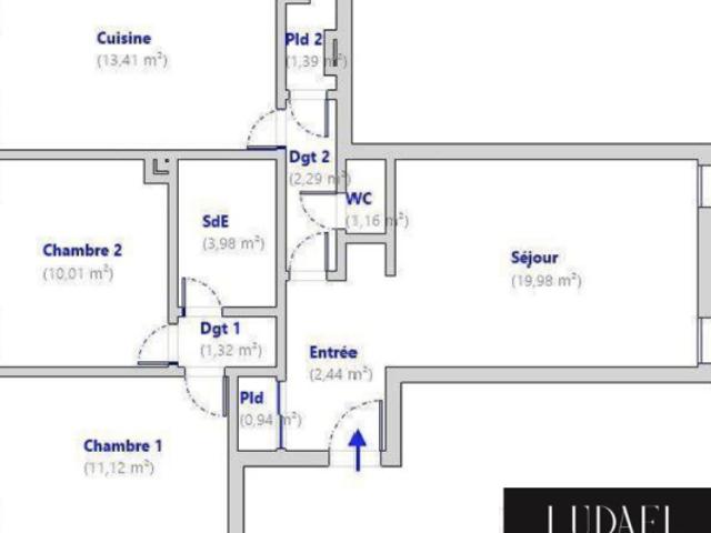 Rue de Rome à Alfortville 3 pièces 68m2 avec box et cave s