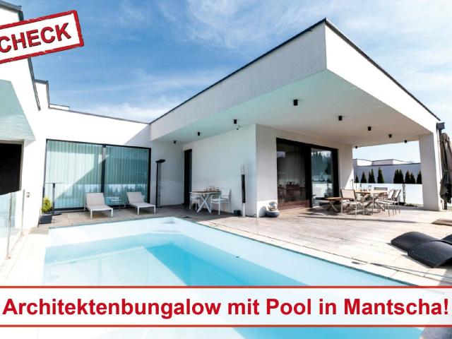 Ruhelage! Hochwertige Architektenvilla mit Pool in Mantscha!