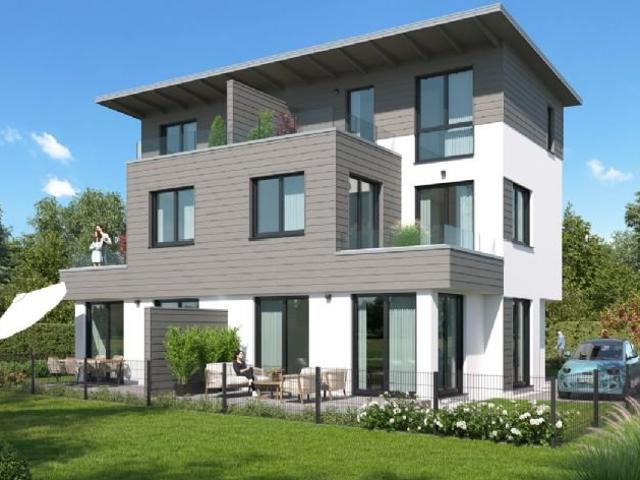 RUHIG URBAN IDYLLISCH: Energieeffiziente Neubau Doppelhaushälfte für Paare und Familien