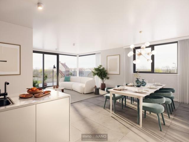 Ruim appartement met 2 slaapkamers en groot terras 24m².