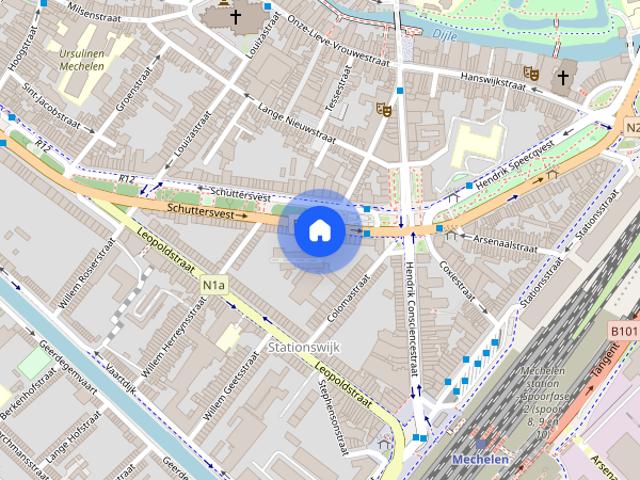Ruim 3 kmr app aan de vesten, nabij station en centrum