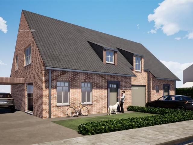 Ruime 3 slaapkamer nieuwbouwwoning in landelijke bouwstijl met carport te Eernegem