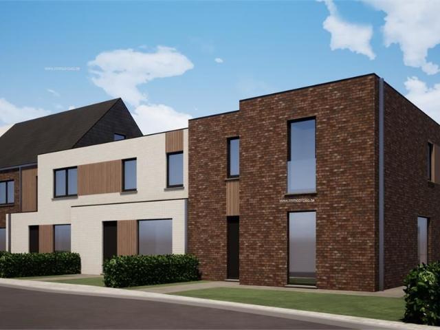 Ruime halfopen nieuwbouwwoning met uitweg op centrale ligging te Eernegem