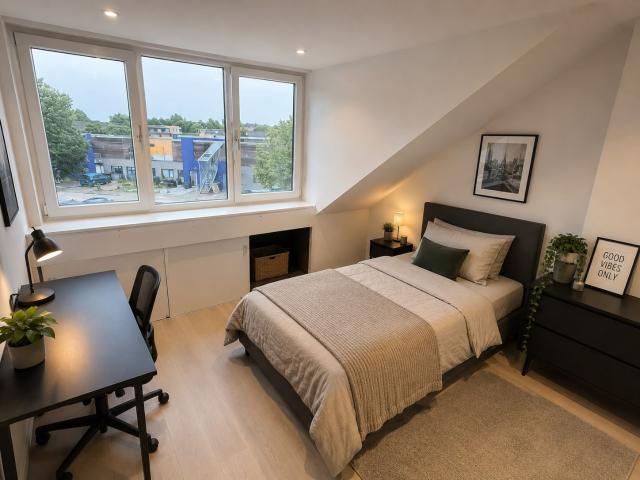 Ruime lichte kamer ca. 9 m² in moderne woning