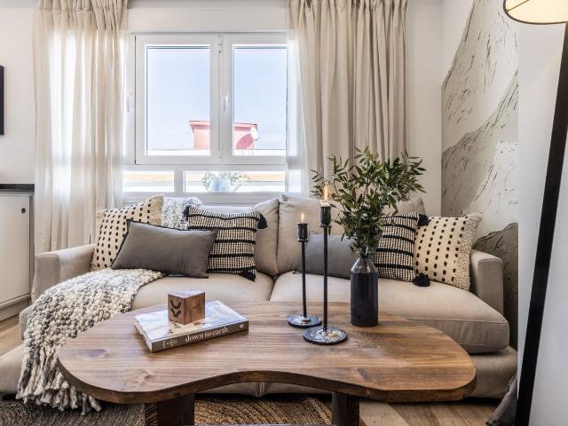 Rustic 2 Bedroom Apartment in Ríos Rosas with Terrace and Mountain Inspired Decor, Madrid Amsterdam Apartments for Rent
