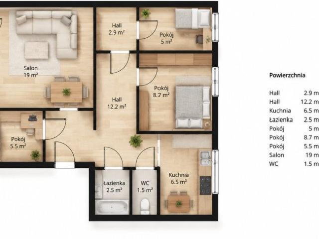 Sprzedam przestronne mieszkanie 63,9 m² w Rzeszowie