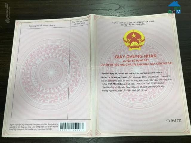 Sổ đỏ chính chủ. Quy hoạch an toàn. Khách mua yên tâm pháp lý để nắm giữ lâu dài