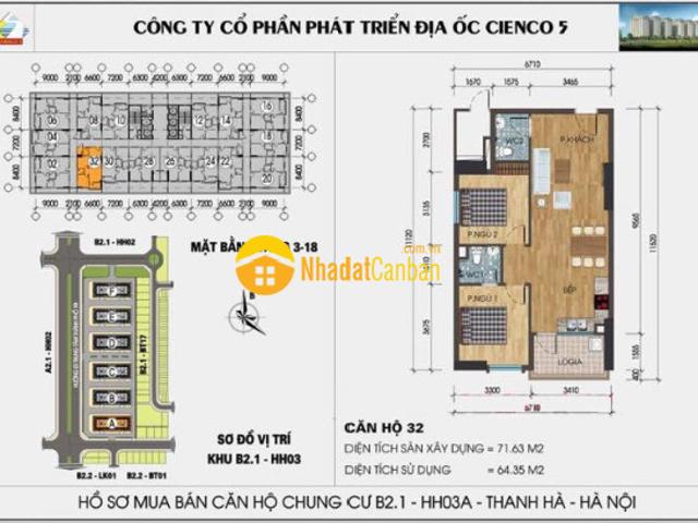 Sở hữu căn hộ 72m2 ban công nam cực mát giá chỉ 3,4 tỷ tại kđt thanh hà