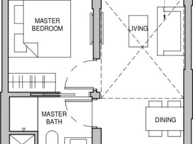 Sceneca Residence Condominium For Rent, $3,500, 1 Bed 1 Bath 463 sqft $7.56 psf