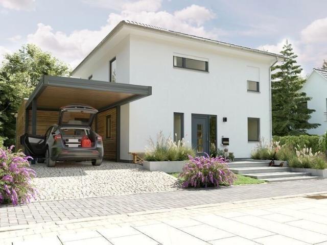 Schickes Haus mit moderner Carport Lösung!
