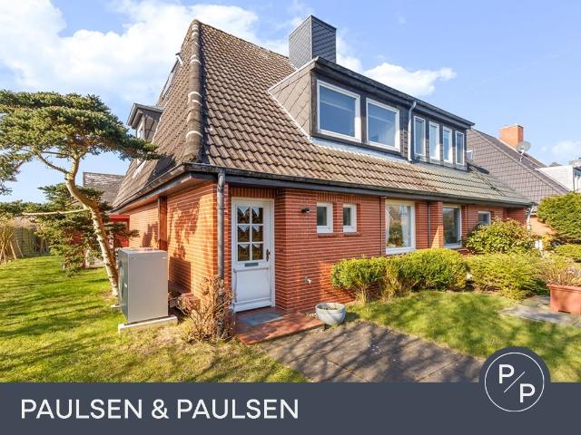 Schöne Haushälfte mit Terrasse und Garten in ruhiger Sackgassenendlage mit Garage in Tinnum
