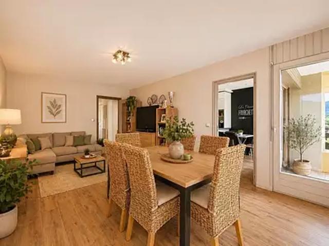 Scionzier 74950 Achat / Vente appartement 3 pièces t3 terrasse cave