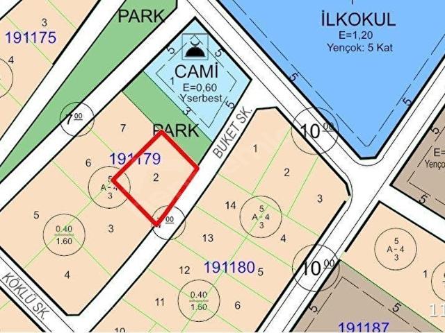 SAĞLAM EMLAKTAN KAT KARŞILIĞI 594 m2 PARKA CEPHELİ ARSA