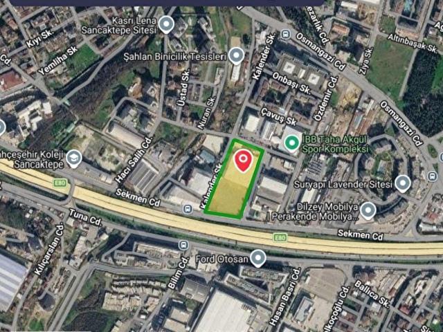 SAMANDIRA ANADOLU OTOYOLUNA 95METRE CEPHELİ 8400 M2 KİRALIK ARSA