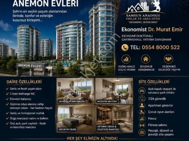 Samsun Duruşehir Anemon Evleri Sitesinde Satılık 4+1 Daire