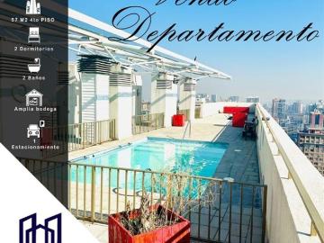 Santiago, Se vende amplio depto buena ubicación 2d,2b,1e,1bod 58m2