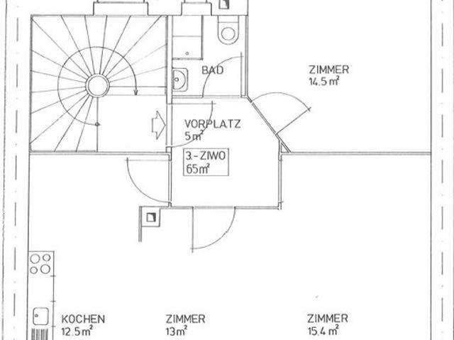 Sanierte, grosse 2.5 Zimmer Altbauwohnung