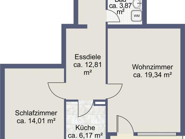 Sanierungsbedürftige 2 Zimmer Wohnung mit Balkon in Neu Anif