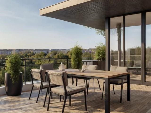 Sans vis à vis: lumineux 4 pièces avec terrasse panoramique