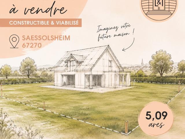Saessolsheim Terrain à bâtir viabilisé 5,09 ares