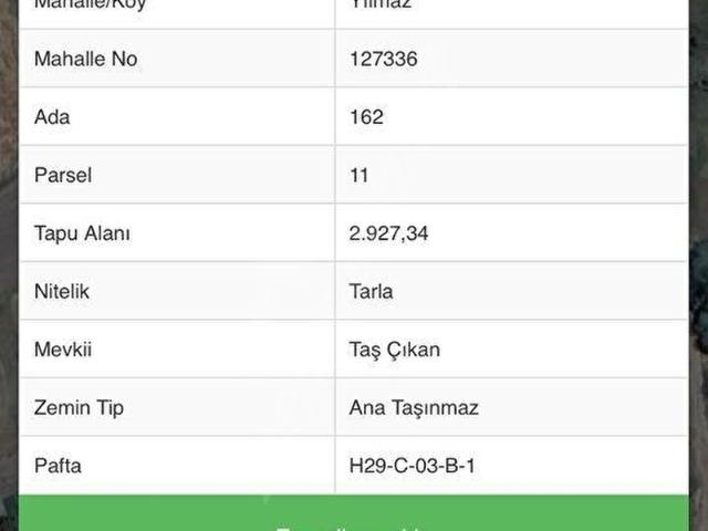 SAFRAN DAN ANKARA ÇUBUK YILMAZ KÖY İÇİN DE TEK TAPULU TARLA