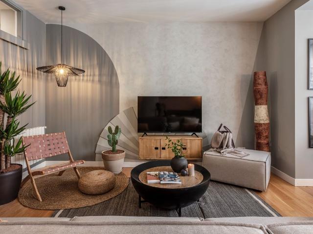 Saharan Inspired 2 Bedroom Apartment with Terrace and Dedicated Workspaces in Azca, Madrid Amsterdam Apartments for Rent