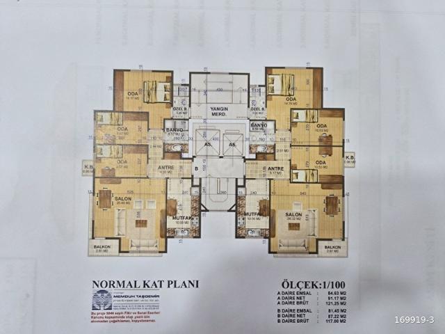 SAHRAYICEDİDDE PROJEDEN SATILIK 3+1 90 m NET DAİRELER