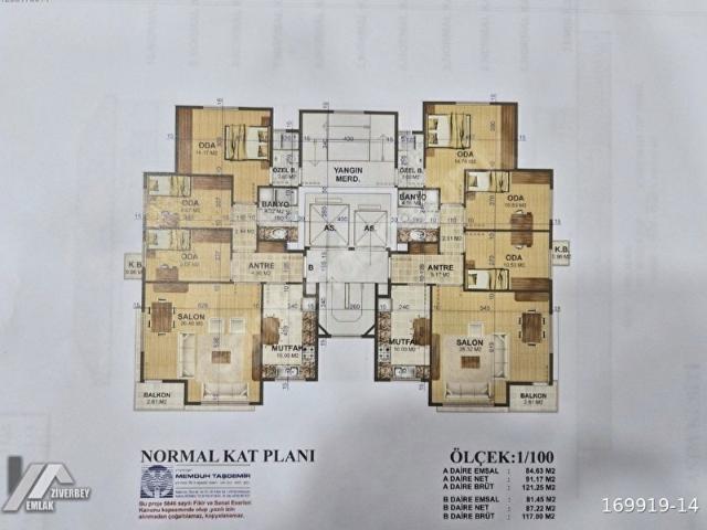 SAHRAYICEDİDDE PROJEDEN SATILIK 3+1 90 m NET DAİRELER