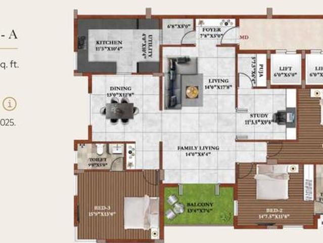 Saidapet 3 BHK Apartment For Sale Chennai
